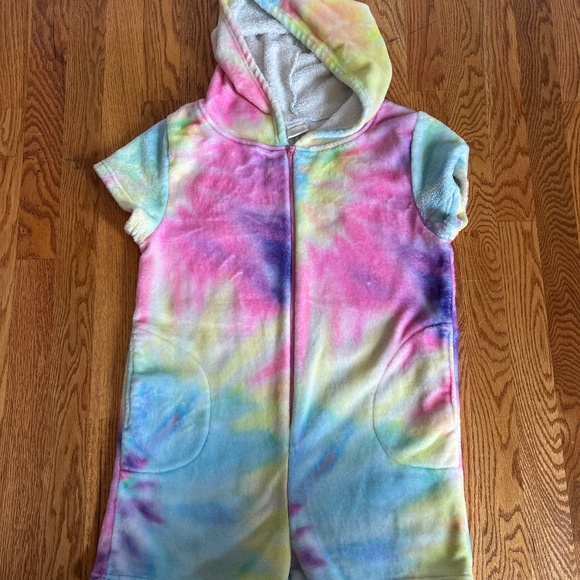 Iscream Shop Short Sleeve Romper Pajamaa with Hoodie - Picture 1 of 4